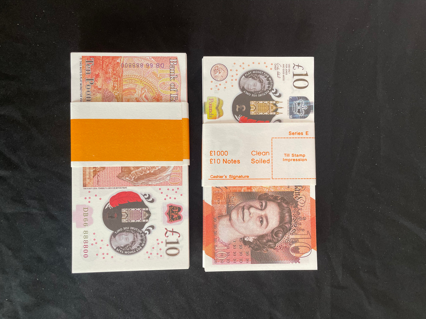 UK Prop Money - 10x100 Bank Notes (100 Pounds) - Fake Cash For Film & Youtube