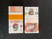 UK Prop Money - 10x100 Bank Notes (100 Pounds) - Fake Cash For Film & Youtube